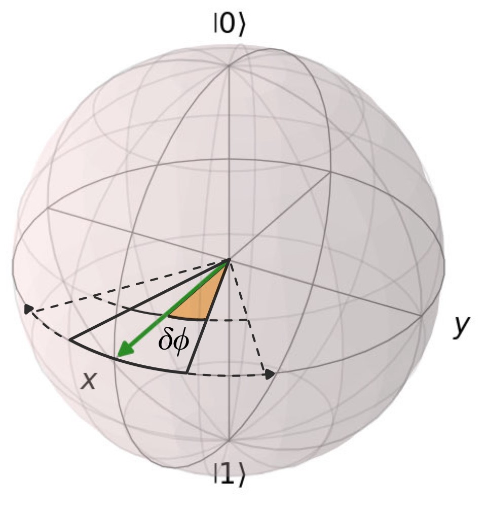 T2 dephasing on Bloch sphere